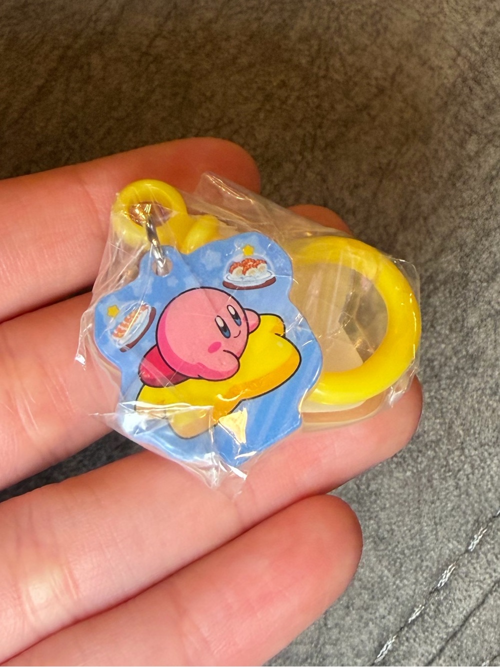 Kura Sushi x Kirby Collab Blue Background Acrylic Keychain Charm w/Stand Prize